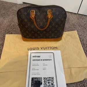 Louis Vuitton Brown and Tan Monogram Bag